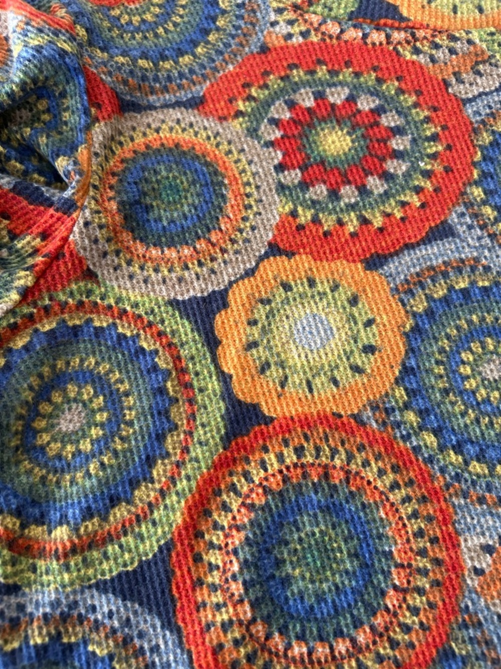 NWOT Multicolor Crochet Look Ruffle Sleeve Tee - Picture 3 of 4